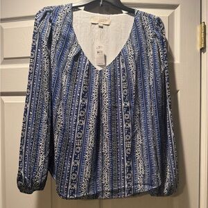 Brand New w/tags Loft Long Sleeve Blouse Size Medium